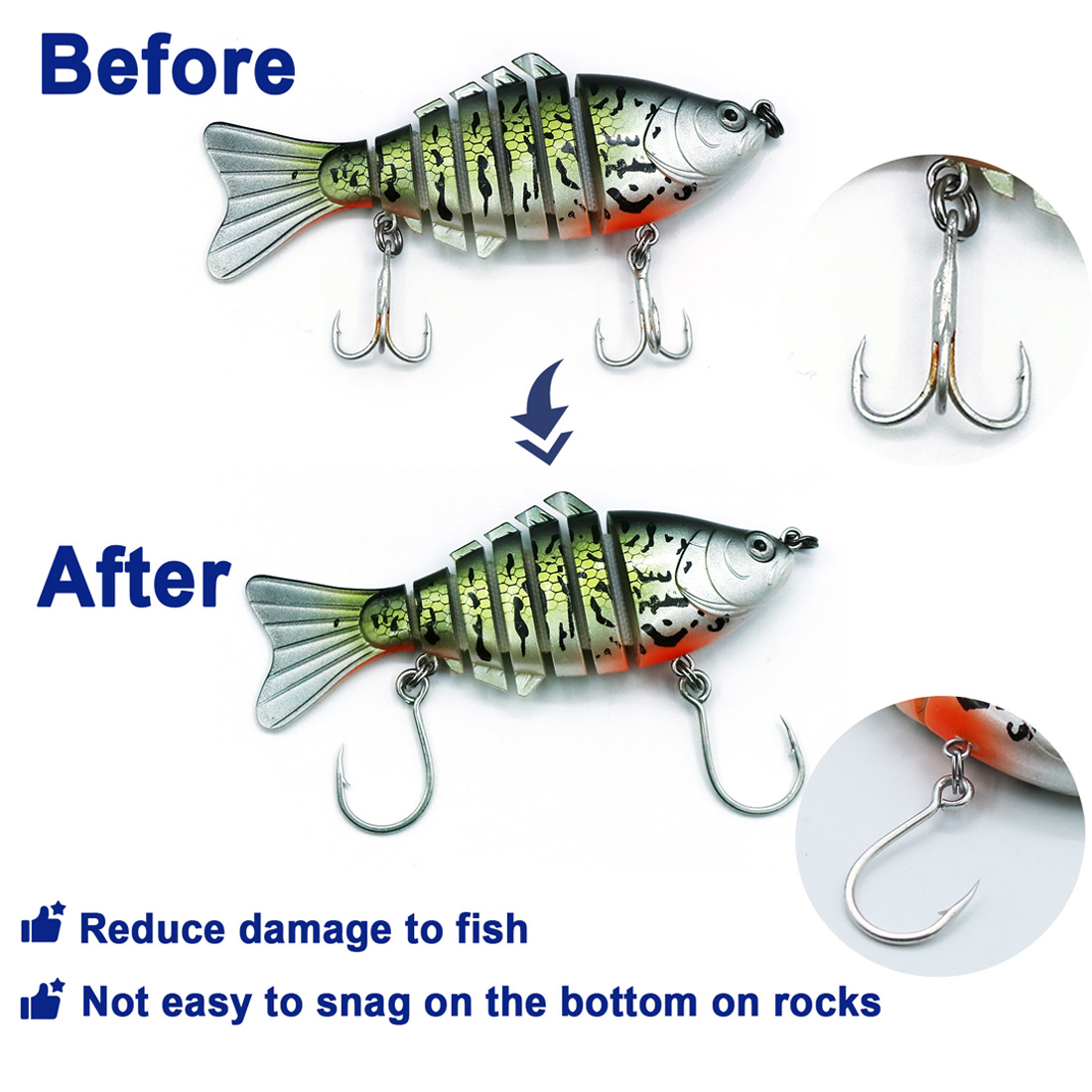 9KM Fishing Hooks 25Pcs Jig Ho - Fishing Hook Barbless review and price