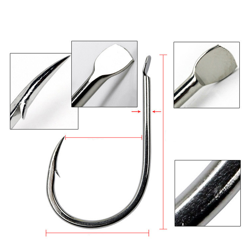 100pcs/Lot 7 Size Barbed Fishi - Fishing Hook Circle review and price