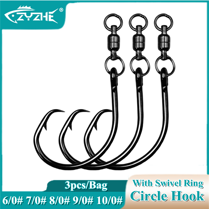 ZYZHE 3/6/9pcs Circle Hooks Wi - Fishing Hook Circle review and price